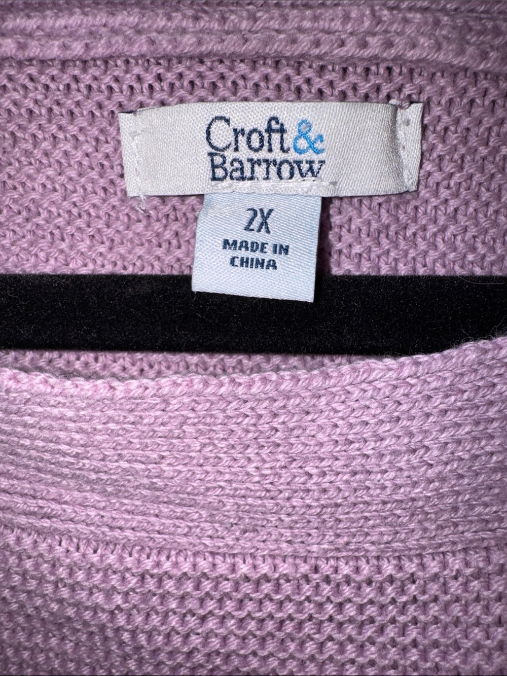 Croft & Barrow Soft Lilac Knit Sweater - Picture 2 of 5
